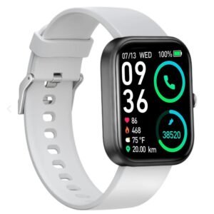 M I D116 Fitness Band Smart Watch for Men, Women, Boys, Girls, Kids – Single Touch Interface, Water Resistant, Workout Modes,Quick Charge Sports Smartwatch – White (BB)
