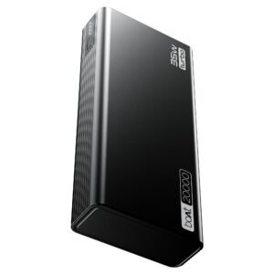 boAt Energyshroom PB435 20000 mAh 35W Super Fast Charging Power Bank, Smart 12 Layer Protection (4X Output Ports, Supports Android, iPhone, Tablets, Earbuds, etc.) (Onyx Black)