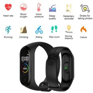 M4 Smart Band with HD Touch Display, Activity Tracker, Fitness Band, Waterproof & Sweatproof, Long Battery Life Suitable for All Smartphones (Multicolor)