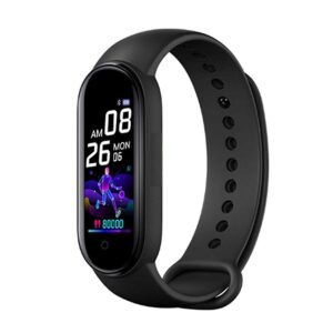 UK Traders M5 Colorful Amoled Sports Fitness Monitoring | Optical Heart Rate Tracker | Step Tracking | Blood Pressure Tracking Fitness Smart Band Compatible Smartphones and Tablets(Pack of 1)
